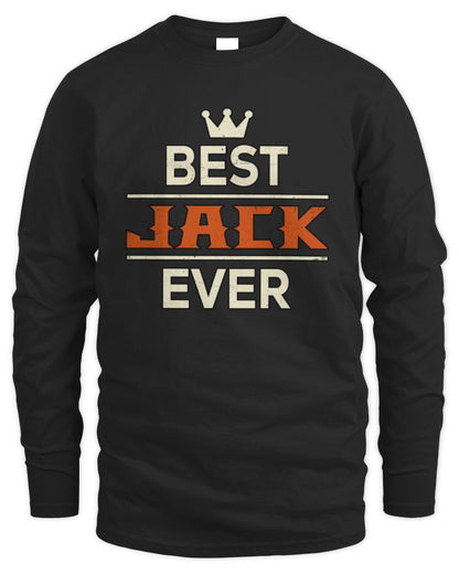 Best Your Name With Crown Shirt JACK M1-59 / Men's Long Sleeved T-Shirt / black