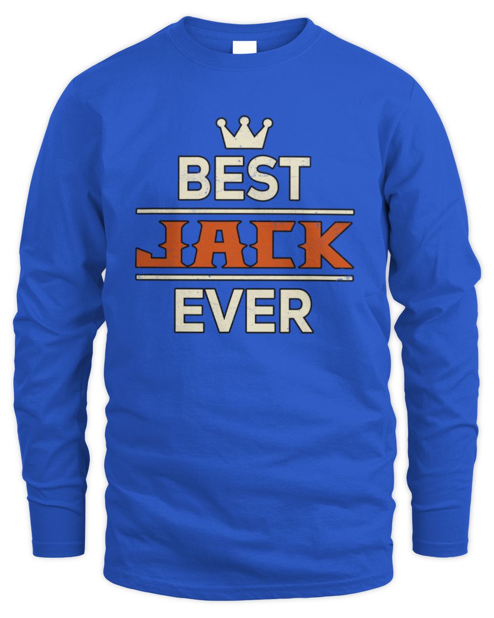Best Your Name With Crown Shirt JACK M1-59 / Men's Long Sleeved T-Shirt / royal