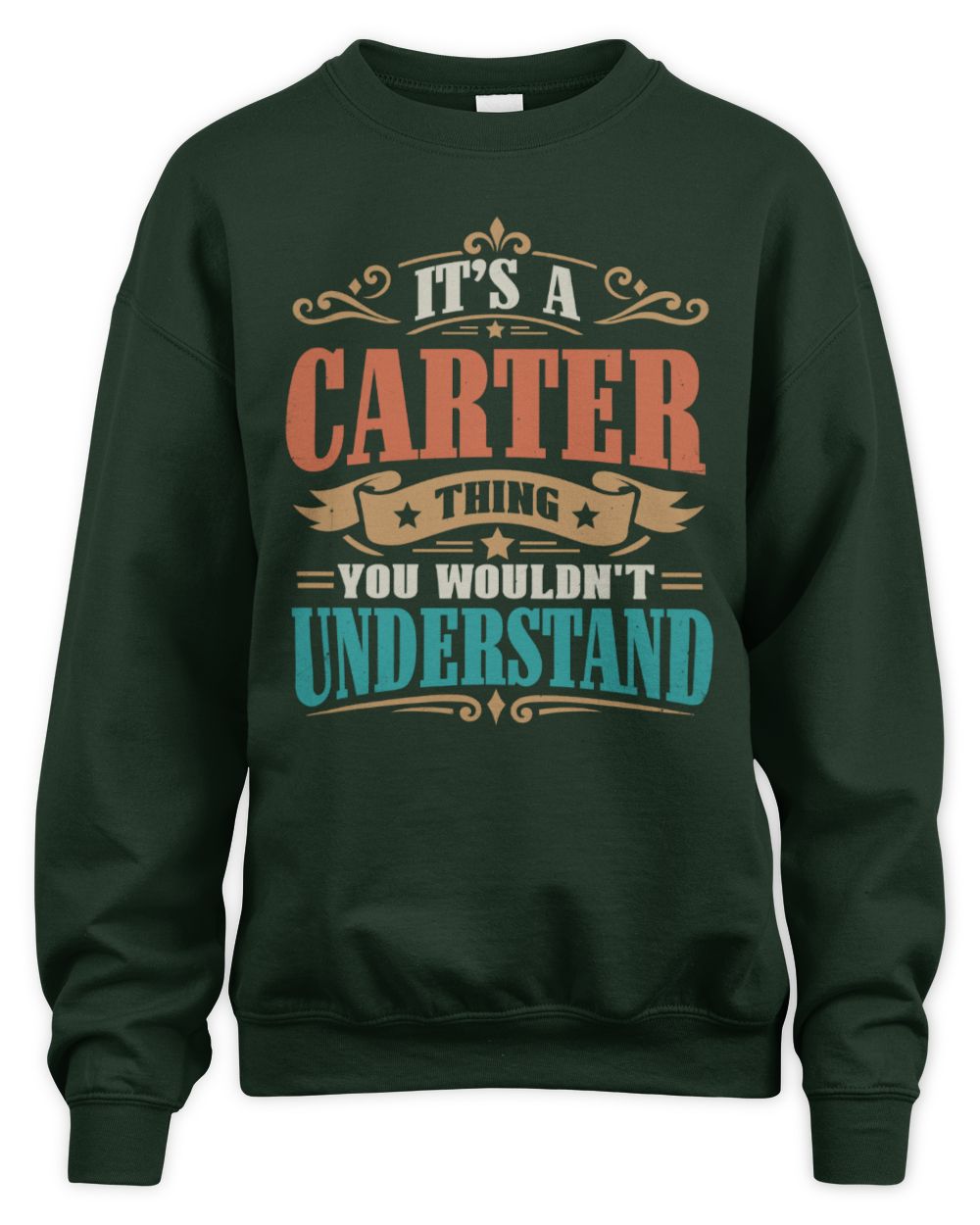 It’s a Name Thing Personalized Retro T-Shirt CARTER M1-47 / Unisex Sweatshirt / forest green