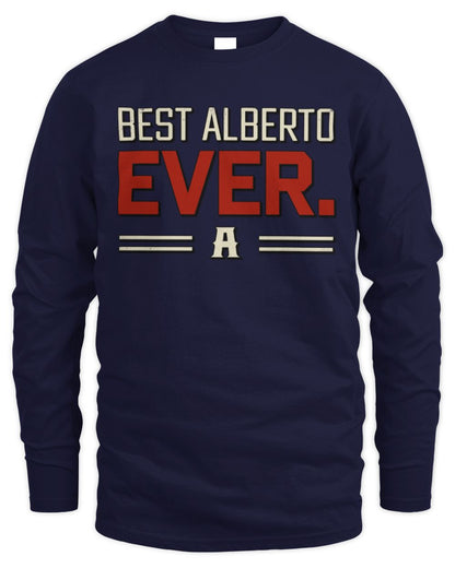 Best Your Name Ever Cool Shirt ALBERTO M1-58 / Men's Long Sleeved T-Shirt / navy