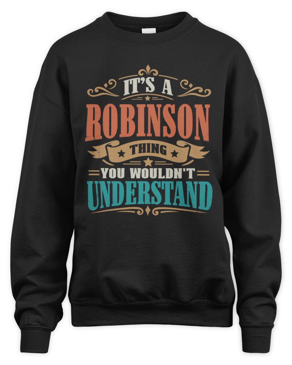 It’s a Name Thing Personalized Retro T-Shirt ROBINSON M1-47 / Unisex Sweatshirt / black