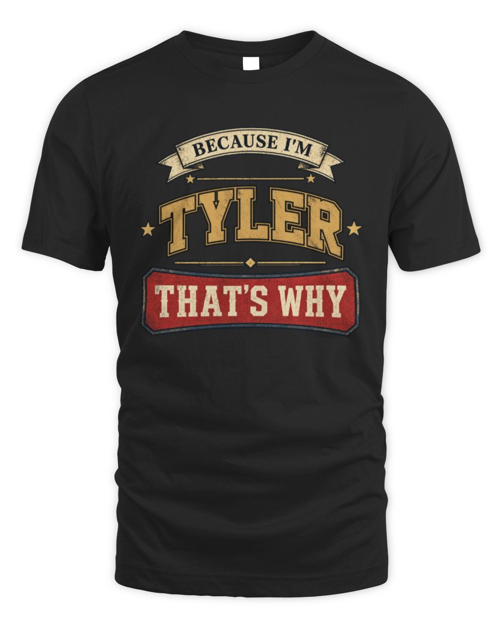Because I'm Name That's Why Americana T-Shirt TYLER M1-S88 / Unisex Standard T-Shirt / black