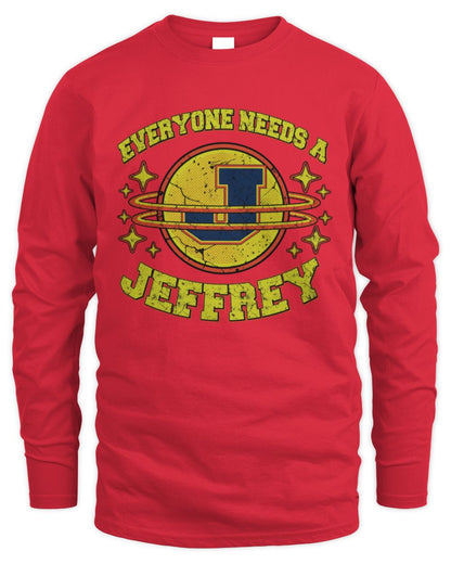 Everyone Needs a Your Name Shirt JEFFREY M1-76 / Men's Long Sleeved T-Shirt / red