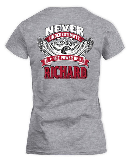 Never Underestimate Your Name Eagle Mountain Shirt RICHARD M1-61 / Women's Standard T-Shirt / sport grey