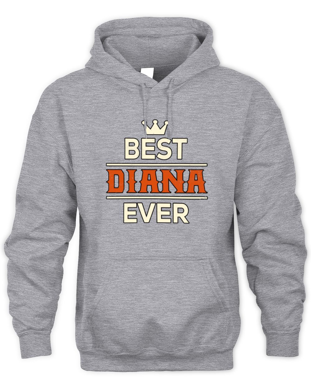 Best Your Name With Crown Shirt DIANA M1-59 / Unisex Hoodie / sport grey
