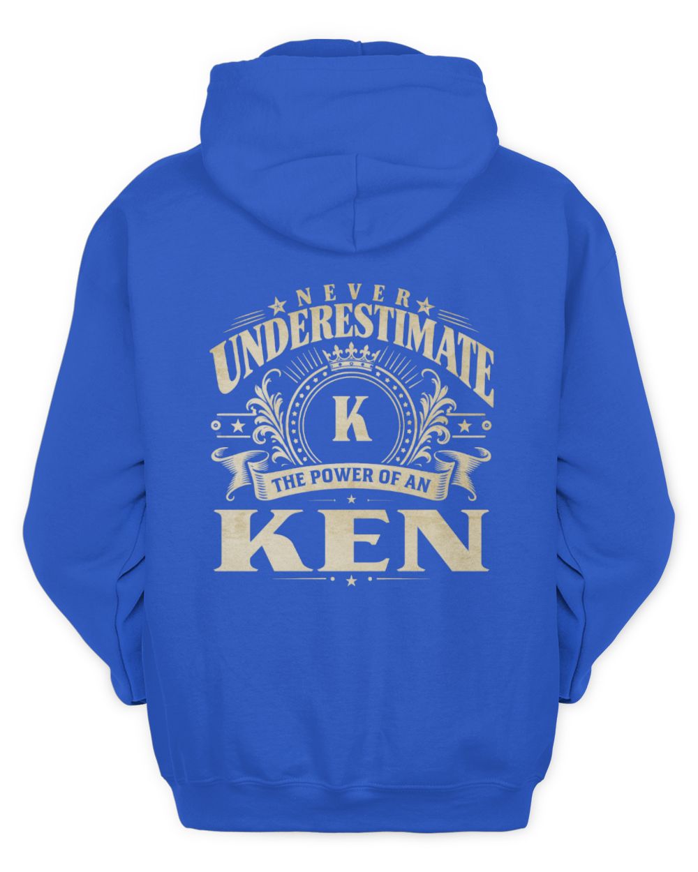 Never Underestimate Your Name Luxury Logo Shirt KEN M1-63 / Unisex Hoodie / royal