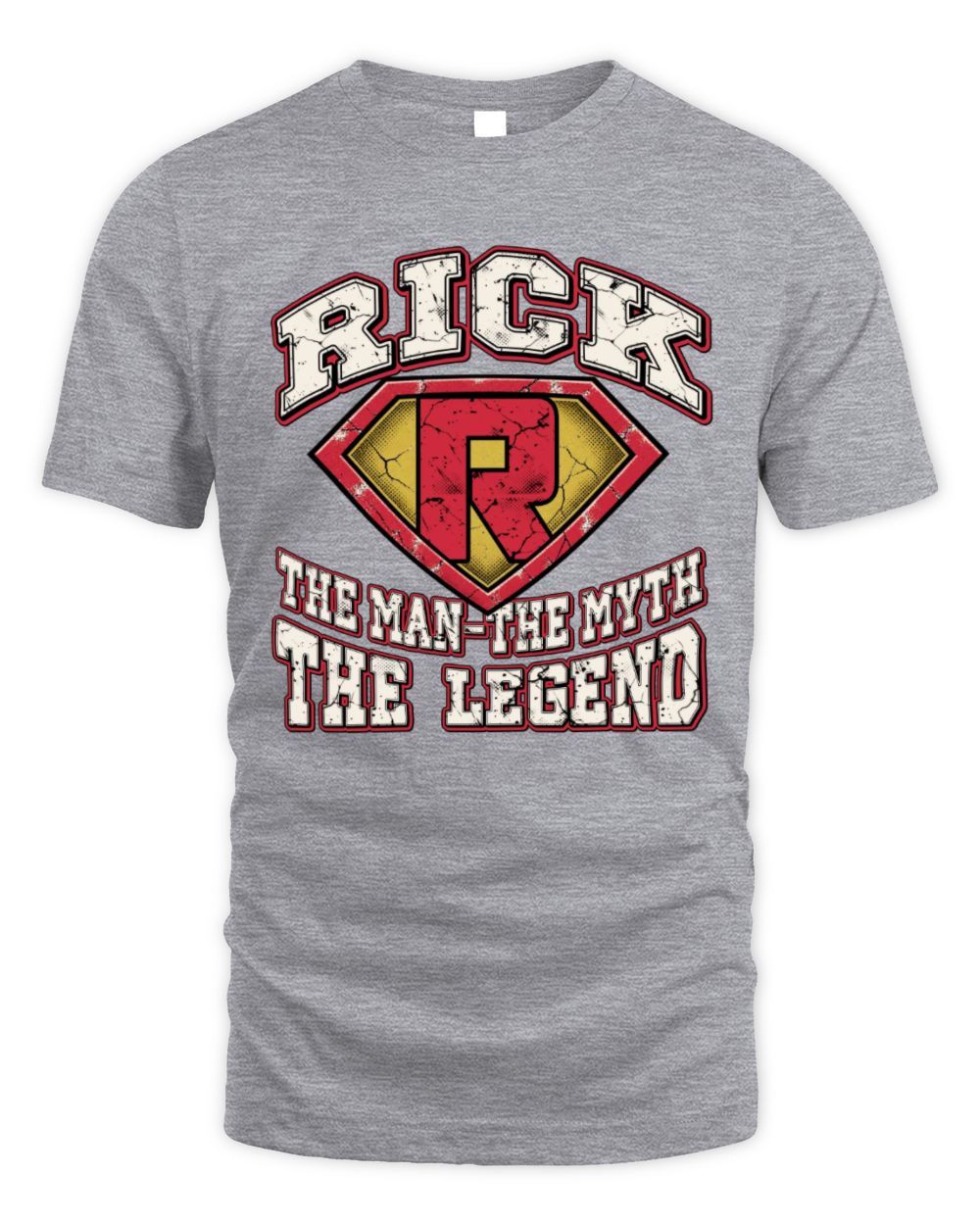 The Man The Myth The Legend Superman Graphic T-Shirt RICK M1-74 / Unisex Standard T-Shirt / sport grey