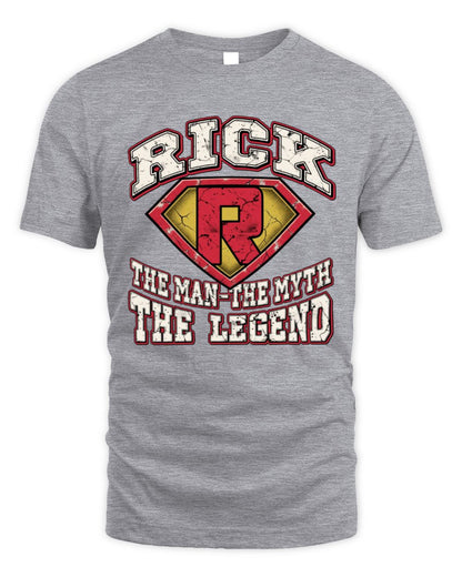 The Man The Myth The Legend Superman Graphic T-Shirt RICK M1-74 / Unisex Standard T-Shirt / sport grey