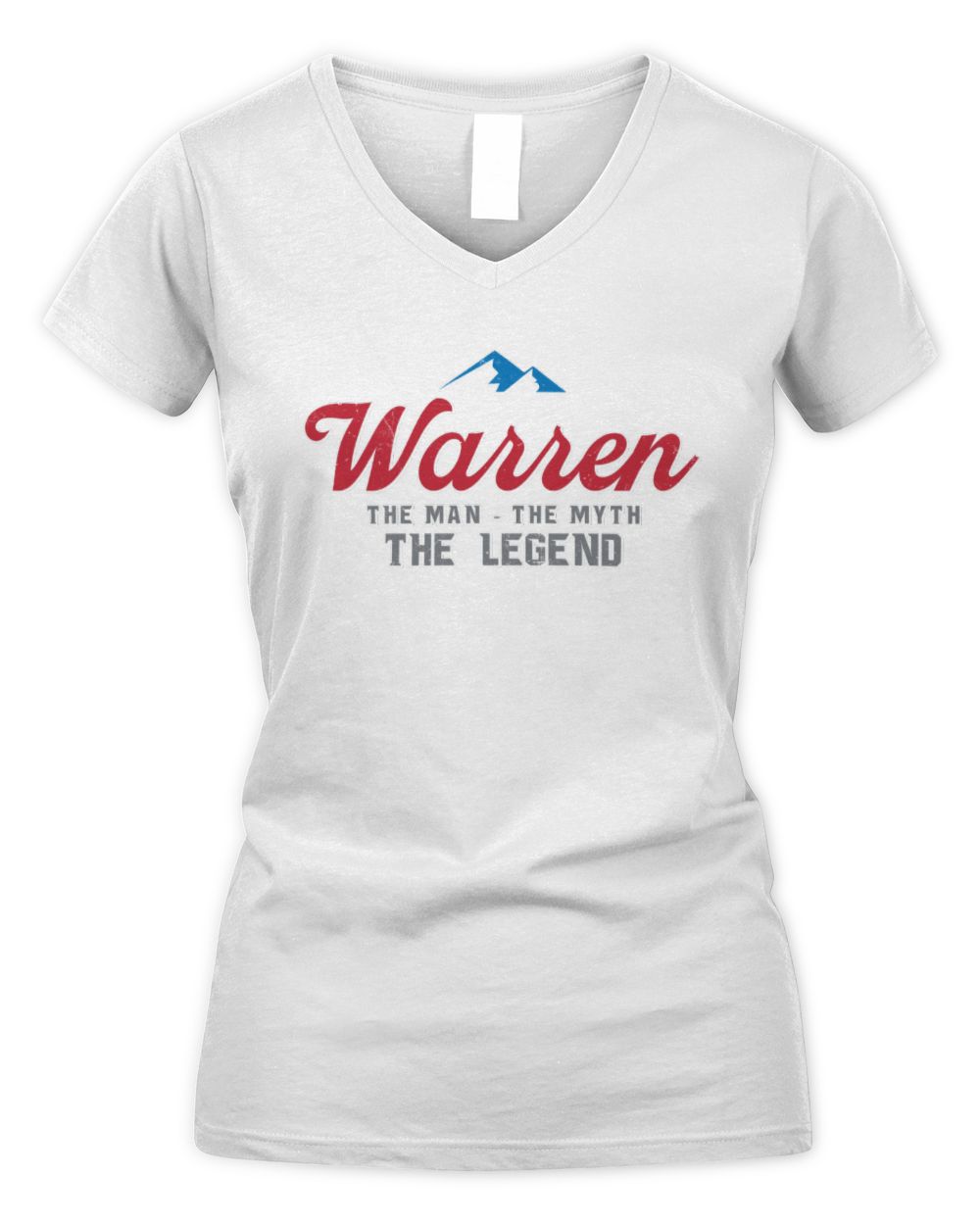 The Man The Myth The Legend Coors Light Beer T-Shirt WARREN M1-S84 / Women's V-Neck T-Shirt / white