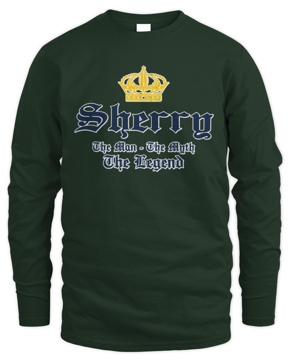 The Man The Myth The Legend Corona Beer T-Shirt SHERRY M1-S83 / Men's Long Sleeved T-Shirt / forest green