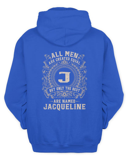 All Men Are Created Equal Cool Logo Shirt JACQUELINE M1-60 / Unisex Hoodie / royal