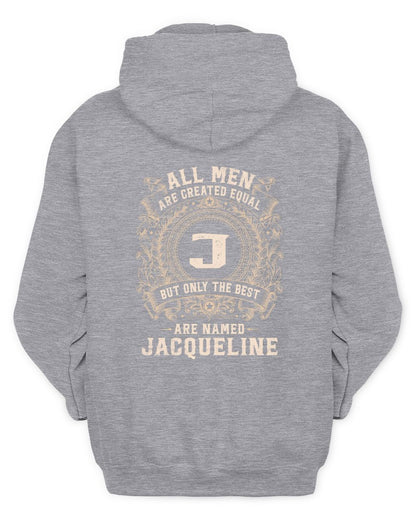 All Men Are Created Equal Cool Logo Shirt JACQUELINE M1-60 / Unisex Hoodie / sport grey