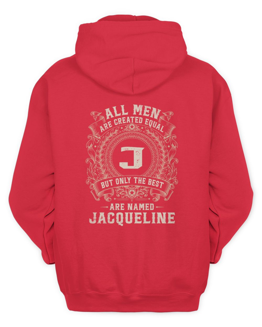 All Men Are Created Equal Cool Logo Shirt JACQUELINE M1-60 / Unisex Hoodie / red