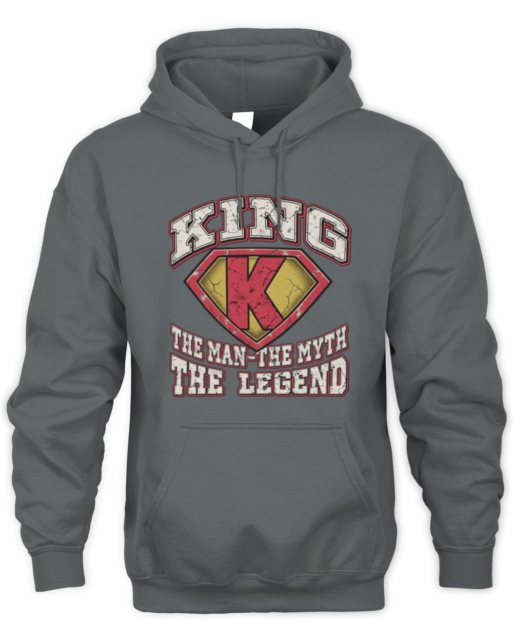 The Man The Myth The Legend Superman Graphic T-Shirt KING M1-74 / Unisex Hoodie / charcoal