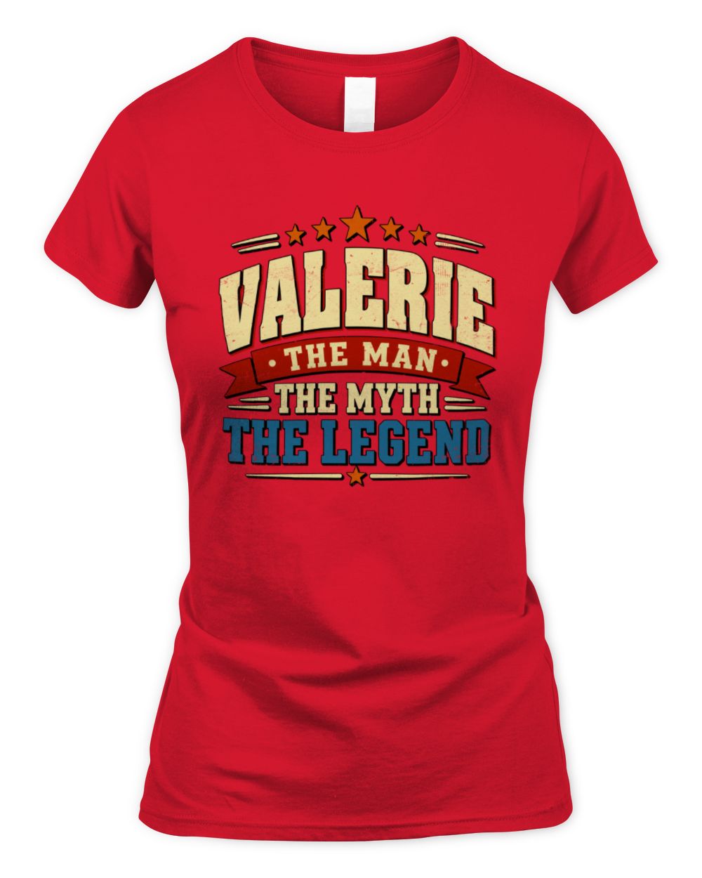 The Man The Myth The Legend Ribbon Vintage T-Shirt VALERIE M1-56 / Women's Standard T-Shirt / red