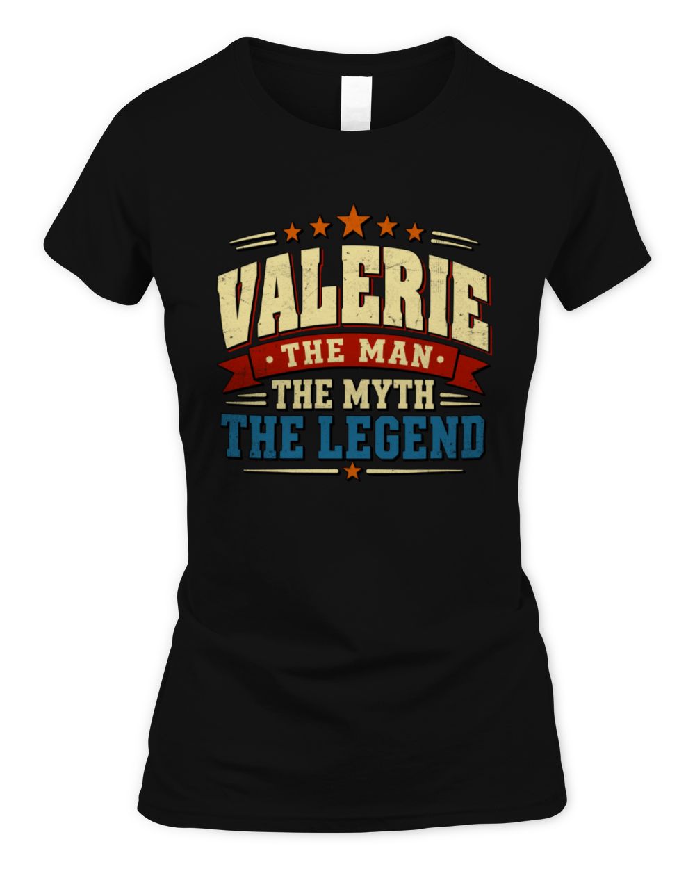 The Man The Myth The Legend Ribbon Vintage T-Shirt VALERIE M1-56 / Women's Standard T-Shirt / black