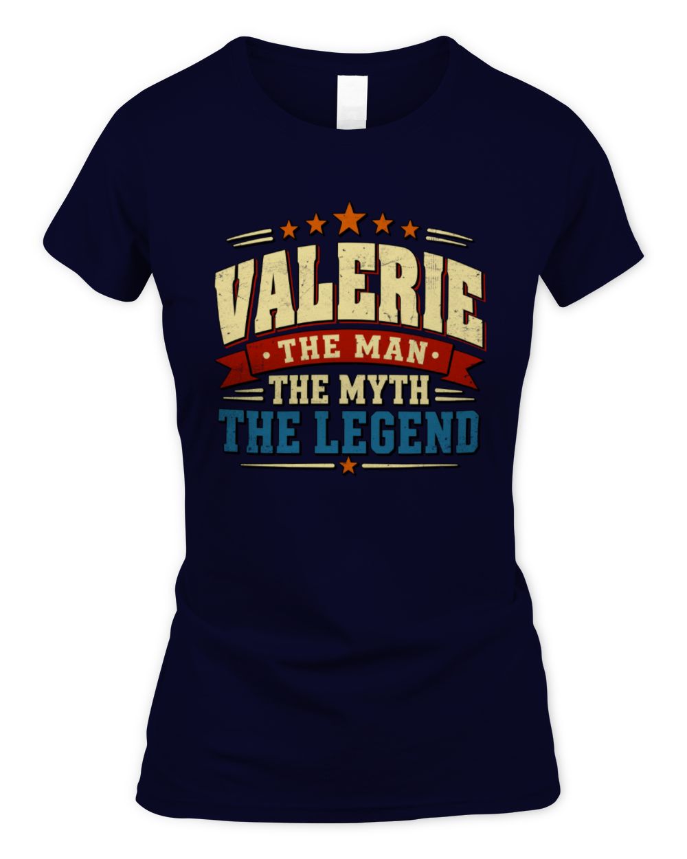 The Man The Myth The Legend Ribbon Vintage T-Shirt VALERIE M1-56 / Women's Standard T-Shirt / navy