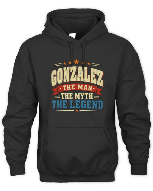 The Man The Myth The Legend Ribbon Vintage T-Shirt GONZALEZ M1-56 / Unisex Hoodie / black