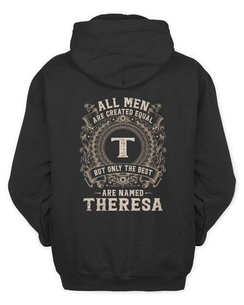All Men Are Created Equal Cool Logo Shirt THERESA M1-60 / Unisex Hoodie / black