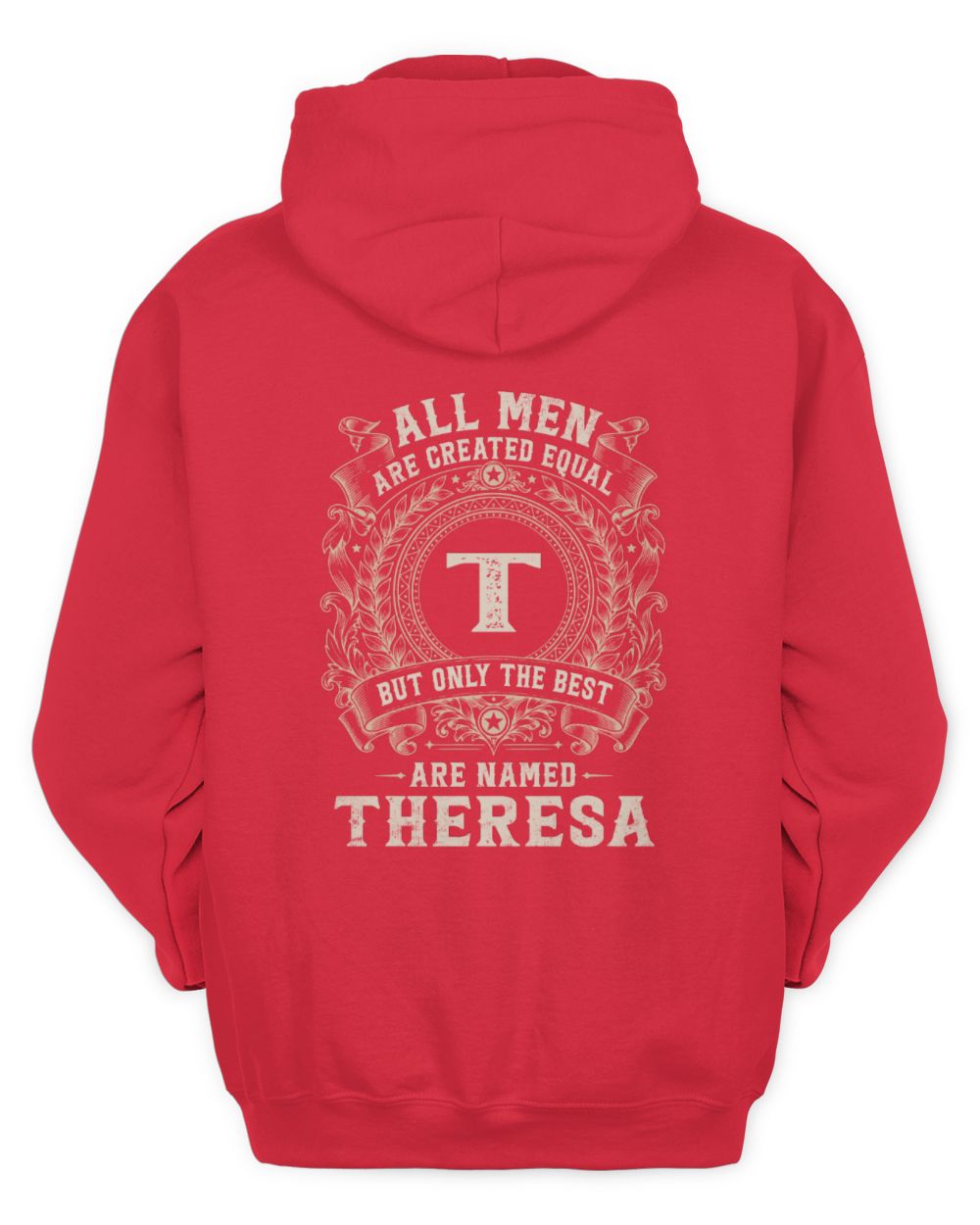 All Men Are Created Equal Cool Logo Shirt THERESA M1-60 / Unisex Hoodie / red