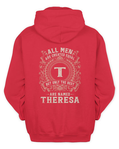 All Men Are Created Equal Cool Logo Shirt THERESA M1-60 / Unisex Hoodie / red