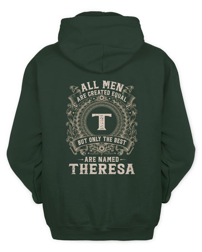 All Men Are Created Equal Cool Logo Shirt THERESA M1-60 / Unisex Hoodie / forest green