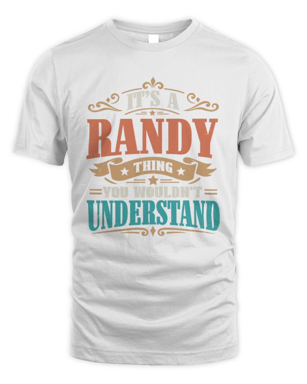 It’s a Name Thing Personalized Retro T-Shirt RANDY M1-47 / Unisex Standard T-Shirt / white