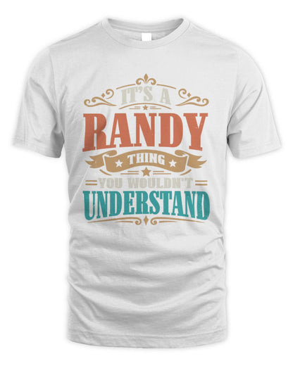 It’s a Name Thing Personalized Retro T-Shirt RANDY M1-47 / Unisex Standard T-Shirt / white
