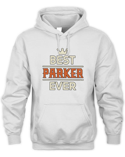 Best Your Name With Crown Shirt PARKER M1-59 / Unisex Hoodie / white