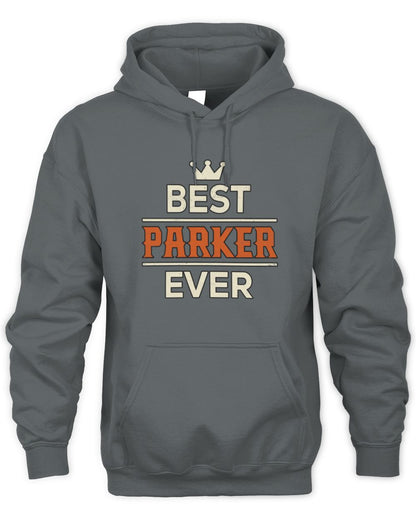 Best Your Name With Crown Shirt PARKER M1-59 / Unisex Hoodie / charcoal