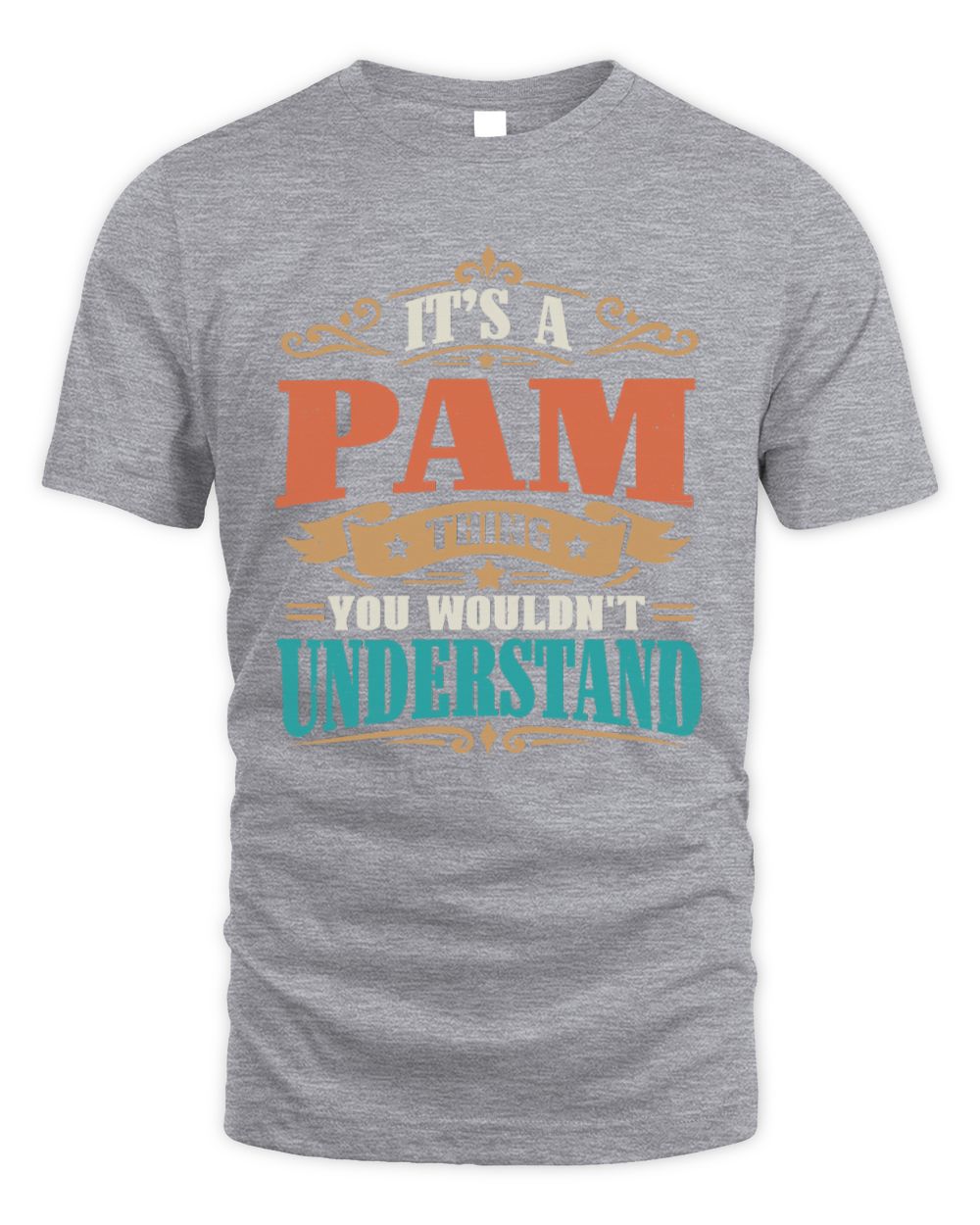 It’s a Name Thing Personalized Retro T-Shirt PAM M1-47 / Unisex Standard T-Shirt / sport grey