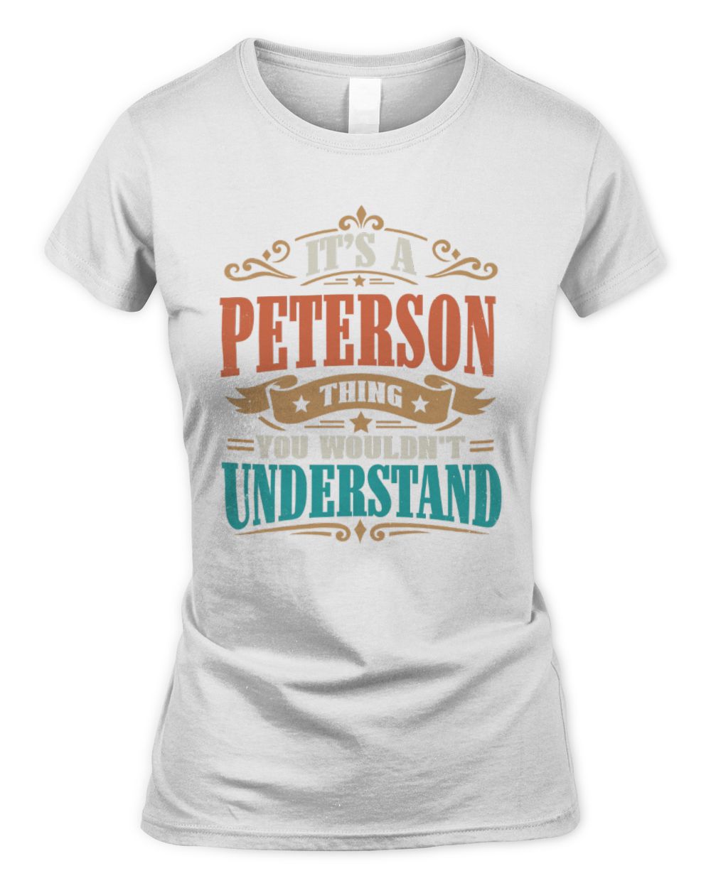 It’s a Name Thing Personalized Retro T-Shirt PETERSON M1-47 / Women's Standard T-Shirt / white