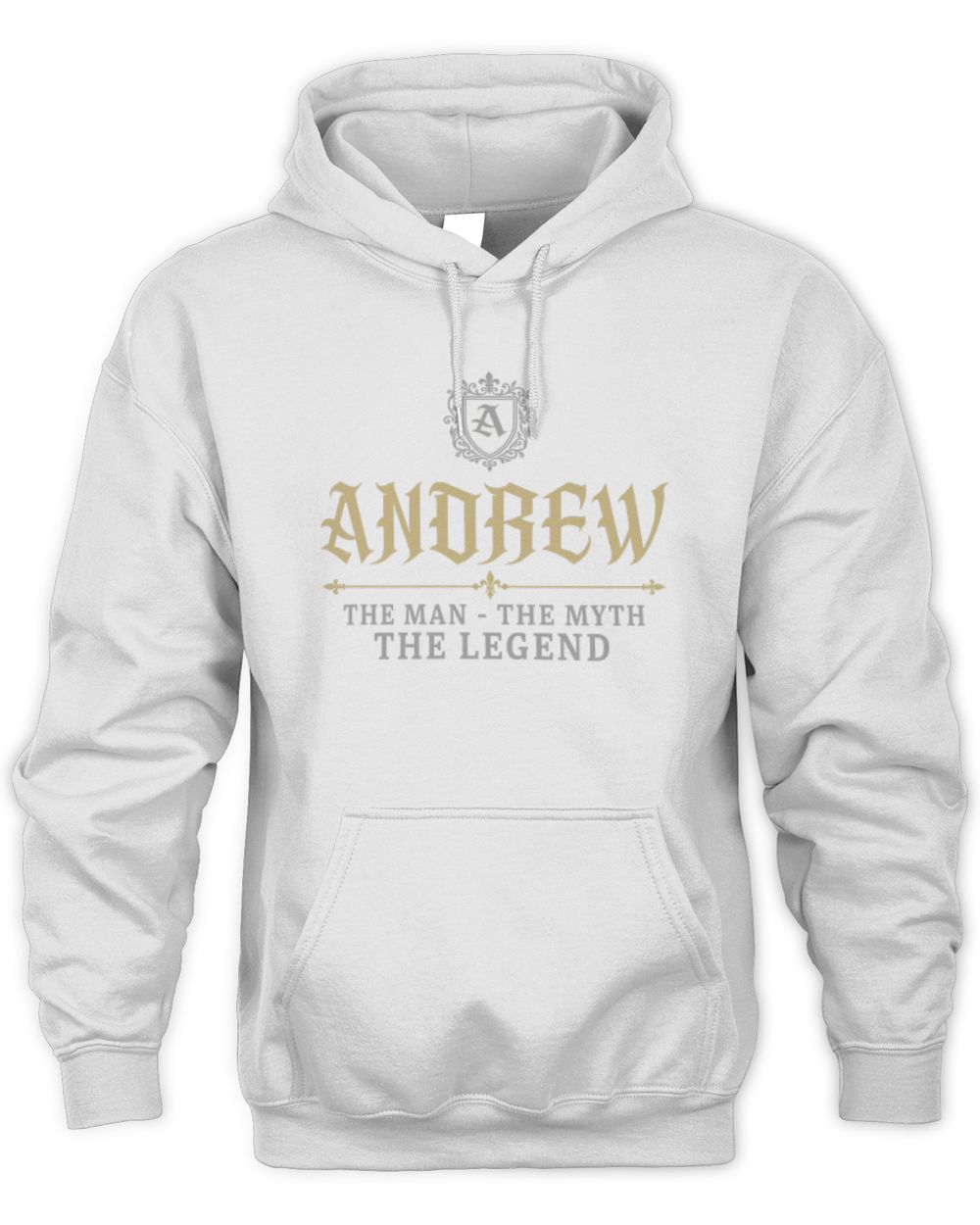The Man The Myth The Legend Western Shirt ANDREW M1-78 / Unisex Hoodie / white