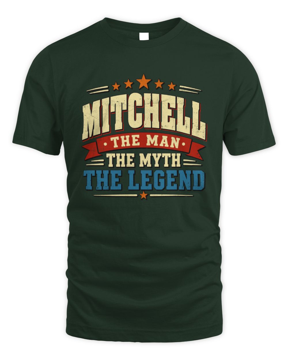 The Man The Myth The Legend Ribbon Vintage T-Shirt MITCHELL M1-56 / Unisex Standard T-Shirt / forest green