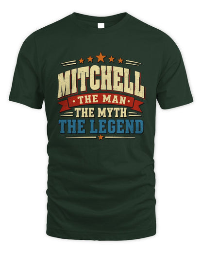 The Man The Myth The Legend Ribbon Vintage T-Shirt MITCHELL M1-56 / Unisex Standard T-Shirt / forest green