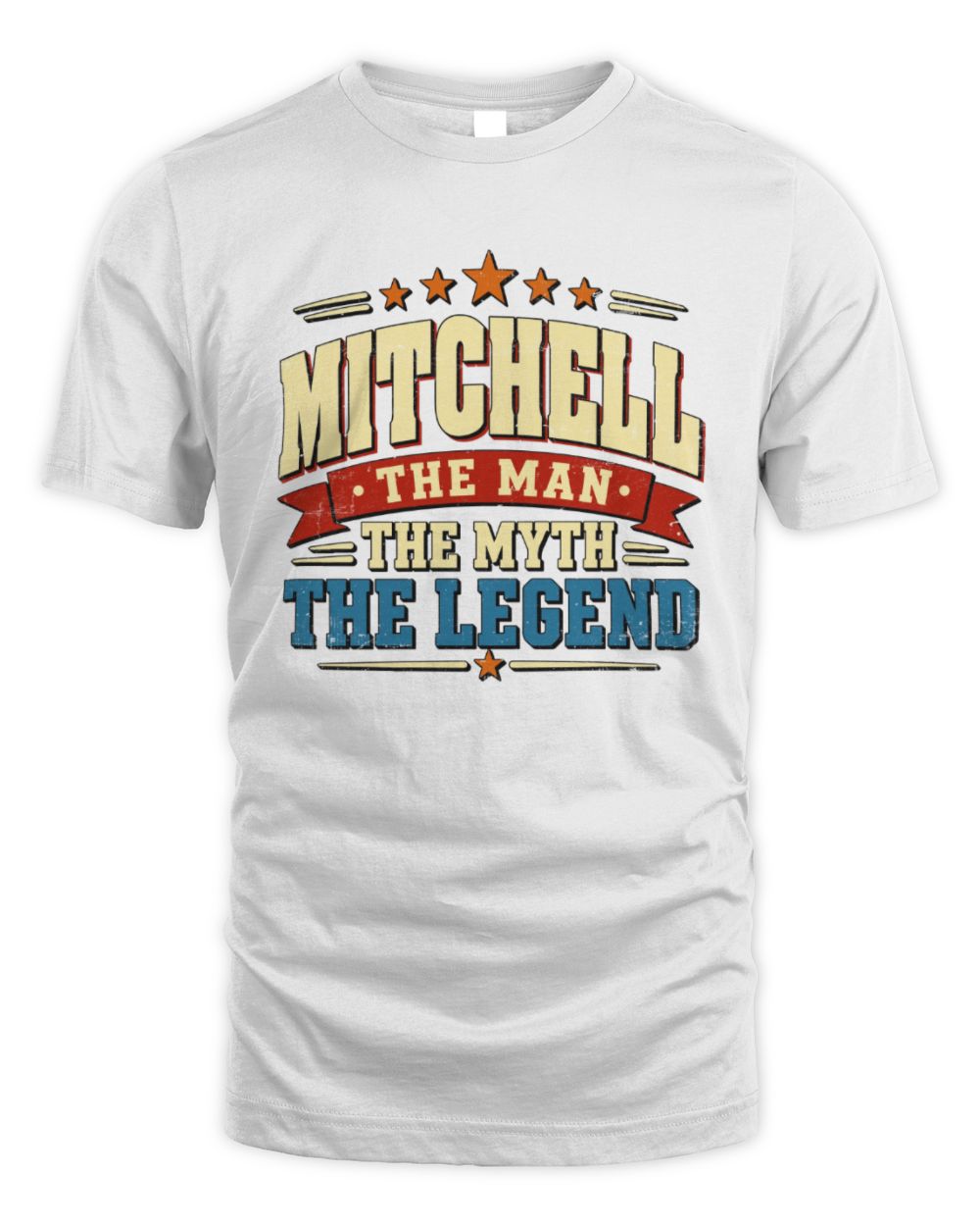 The Man The Myth The Legend Ribbon Vintage T-Shirt MITCHELL M1-56 / Unisex Standard T-Shirt / white