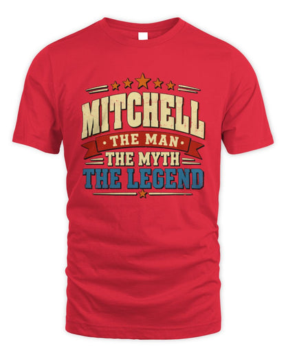 The Man The Myth The Legend Ribbon Vintage T-Shirt MITCHELL M1-56 / Unisex Standard T-Shirt / red