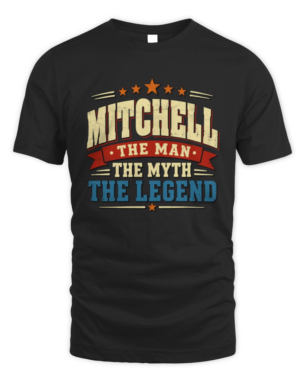 The Man The Myth The Legend Ribbon Vintage T-Shirt MITCHELL M1-56 / Unisex Standard T-Shirt / black