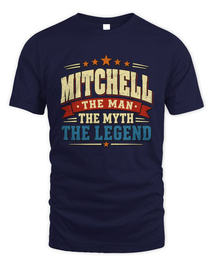 The Man The Myth The Legend Ribbon Vintage T-Shirt MITCHELL M1-56 / Unisex Standard T-Shirt / navy