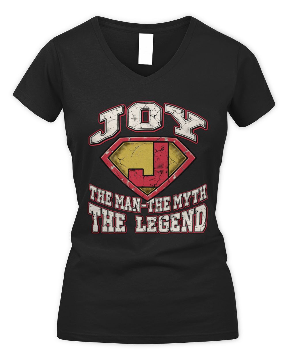 The Man The Myth The Legend Superman Graphic T-Shirt JOY M1-74 / Women's V-Neck T-Shirt / black
