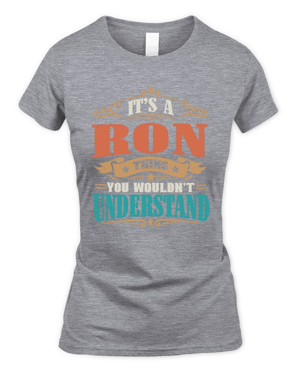 It’s a Name Thing Personalized Retro T-Shirt RON M1-47 / Women's Standard T-Shirt / sport grey