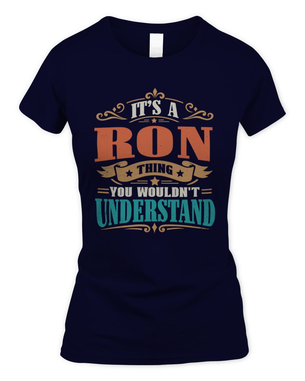 It’s a Name Thing Personalized Retro T-Shirt RON M1-47 / Women's Standard T-Shirt / navy
