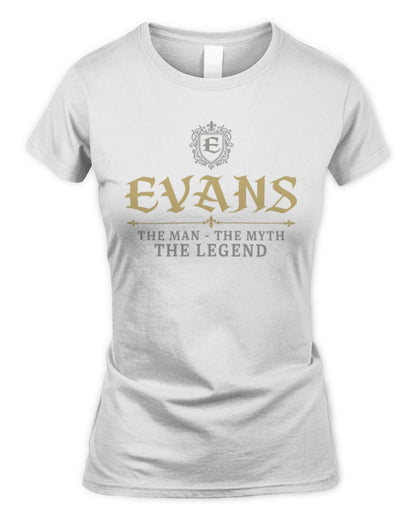 The Man The Myth The Legend Western Shirt EVANS M1-78 / Women's Standard T-Shirt / white
