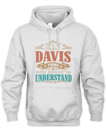It’s a Name Thing Personalized Retro T-Shirt DAVIS M1-47 / Unisex Hoodie / white