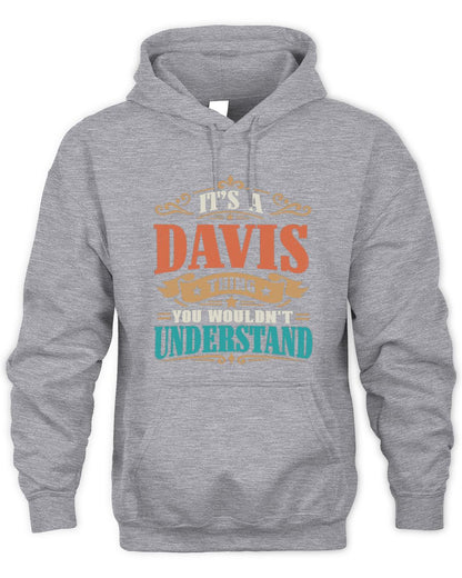 It’s a Name Thing Personalized Retro T-Shirt DAVIS M1-47 / Unisex Hoodie / sport grey