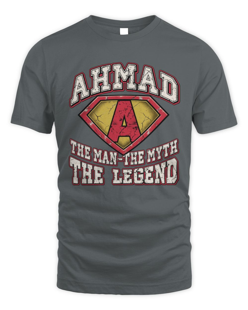 The Man The Myth The Legend Superman Graphic T-Shirt AHMAD M1-74 / Unisex Standard T-Shirt / charcoal