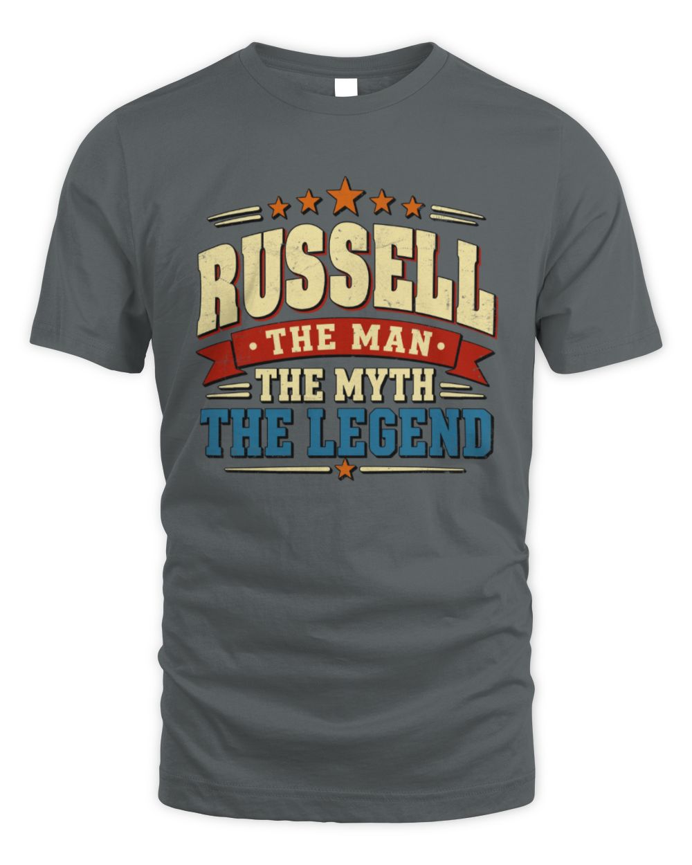 The Man The Myth The Legend Ribbon Vintage T-Shirt RUSSELL M1-56 / Unisex Standard T-Shirt / charcoal