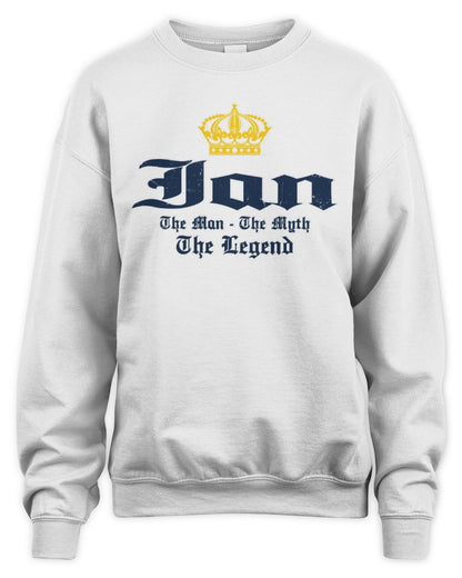 The Man The Myth The Legend Corona Beer T-Shirt IAN M1-S83 / Unisex Sweatshirt / white