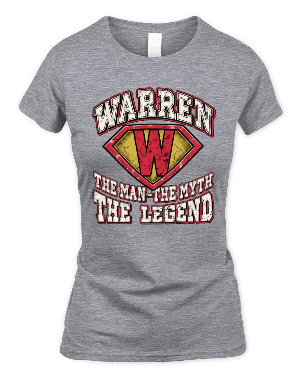 The Man The Myth The Legend Superman Graphic T-Shirt WARREN M1-74 / Women's Standard T-Shirt / sport grey