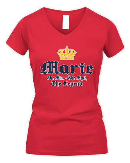 The Man The Myth The Legend Corona Beer T-Shirt MARIE M1-S83 / Women's V-Neck T-Shirt / red